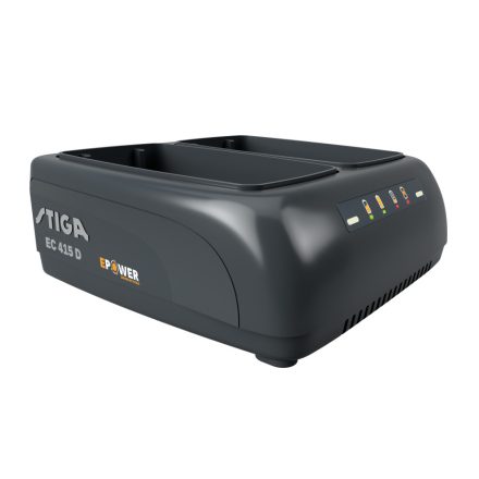 STIGA dupla akkumulátortöltő EC 415 D